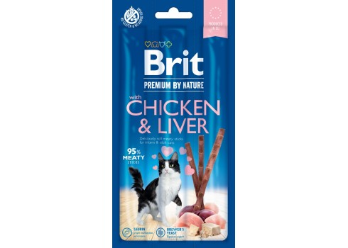 Brit Premium Chicken & Liver kassimaius 3tk 15g