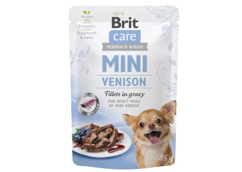 Brit Care Mini pouch Venision fillets in gravy einekotike koertele 85g