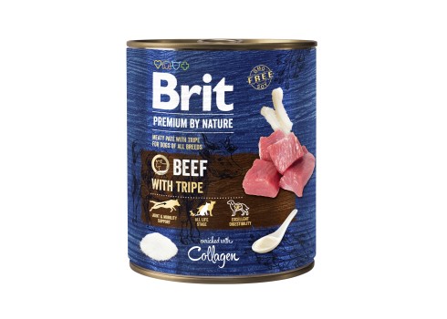 Brit Premium by Nature konserv Beef with Tripes koertele 800g