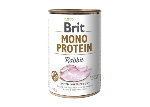 Brit Mono Protein Rabbit konserv koertele 400g
