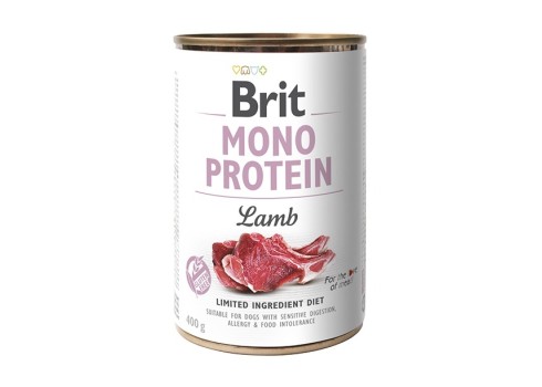Brit Mono Protein Lamb konserv koertele 400g