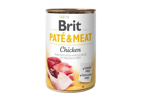 Brit Care Chicken Paté & Meat konserv koertele 400g