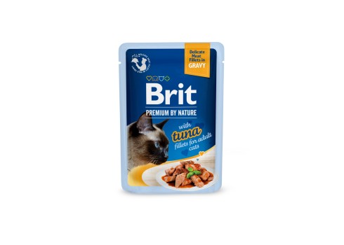 Brit Premium Delicate Tuna Fillets in Gravy märgtoit kassidele 85g