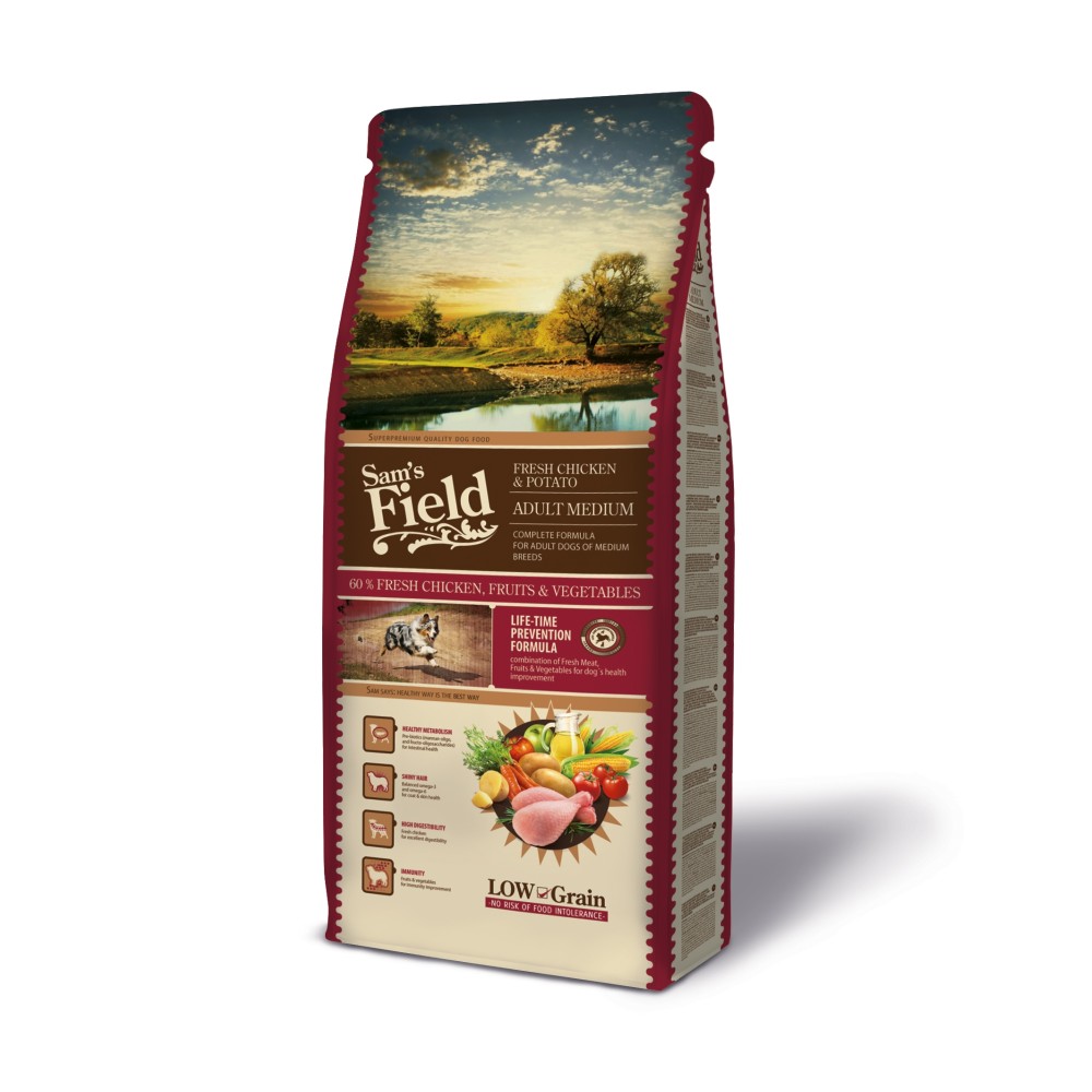 Sam's Field Adult Medium Chicken koeratoit 2,5 kg Sam's Field Adult Medium Chicken koeratoit 2,5 kg