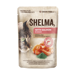 Shelma kassieine lõhefileed spirulinaga kastmes 28x85g