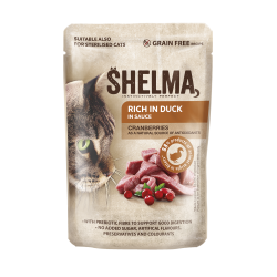 Shelma kassieine pardifileed jõhvikatega kastmes 28x85g