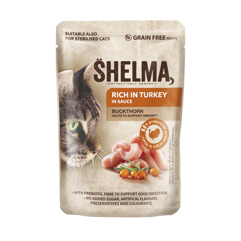 Shelma kassieine kalkunifileed astelpajuga kastmes 28x85g