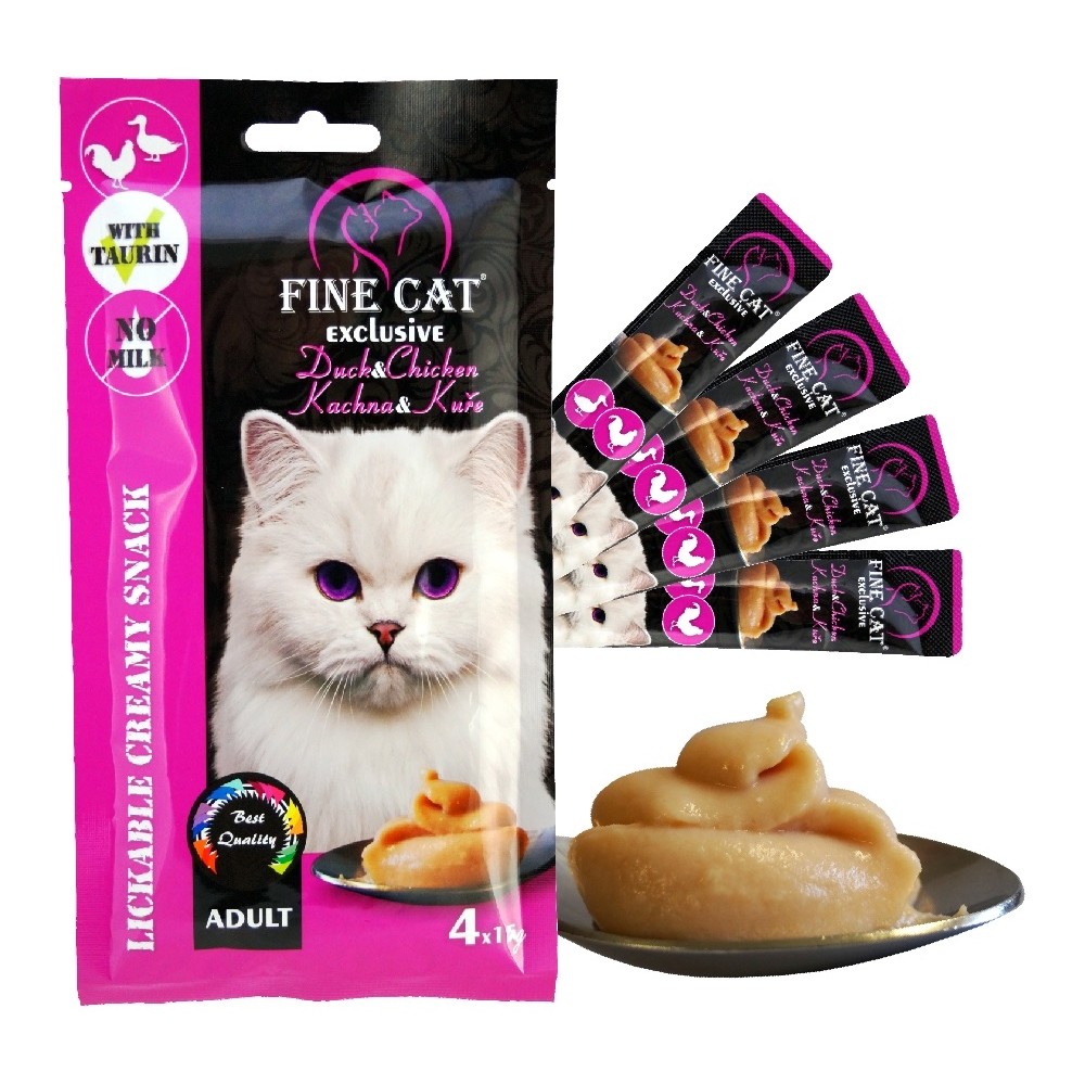 FINE CAT Exclusive PARDI-JA KANAGA Kreemjas suupiste kassidele .4x15g