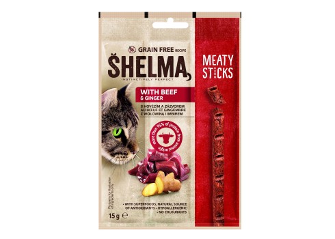 Shelma veise ja ingveriga pulgad kassidele  15g