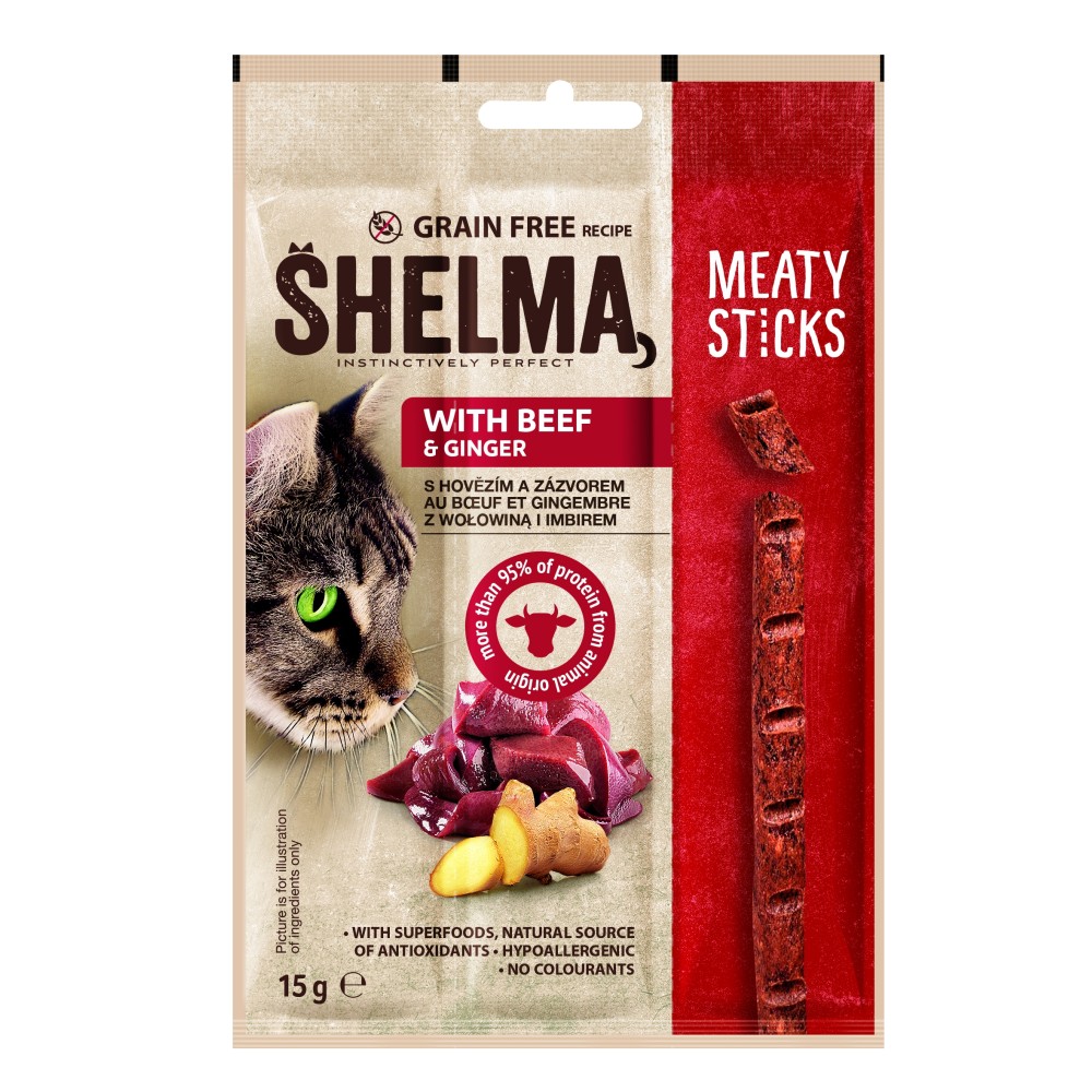 Shelma veise ja ingveriga pulgad kassidele  15g