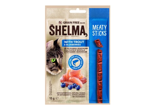 Shelma forelli ja mustikaga pulgad kassidele  15g
