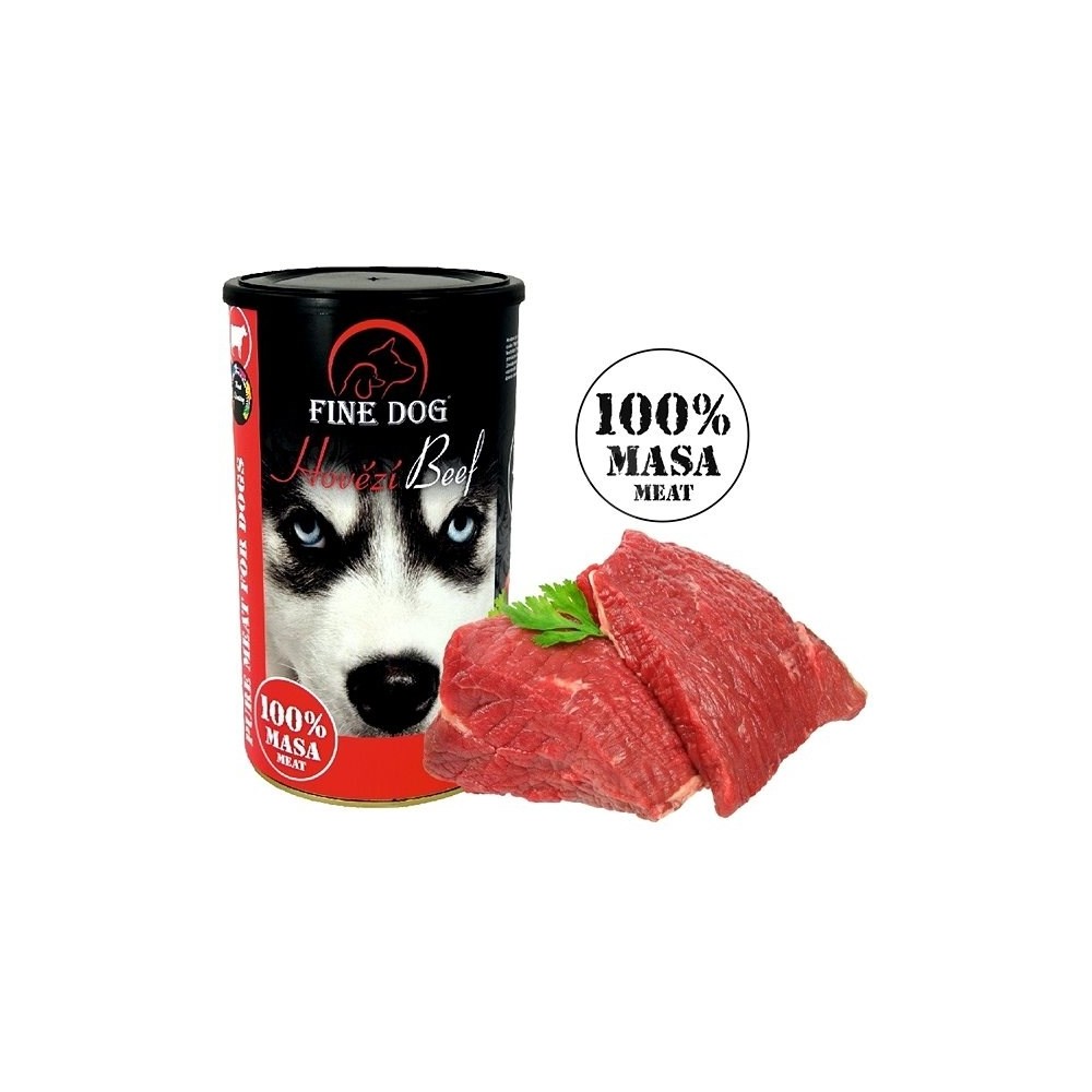 Fine Dog veisekonserv koertele 100%liha 8x1200g