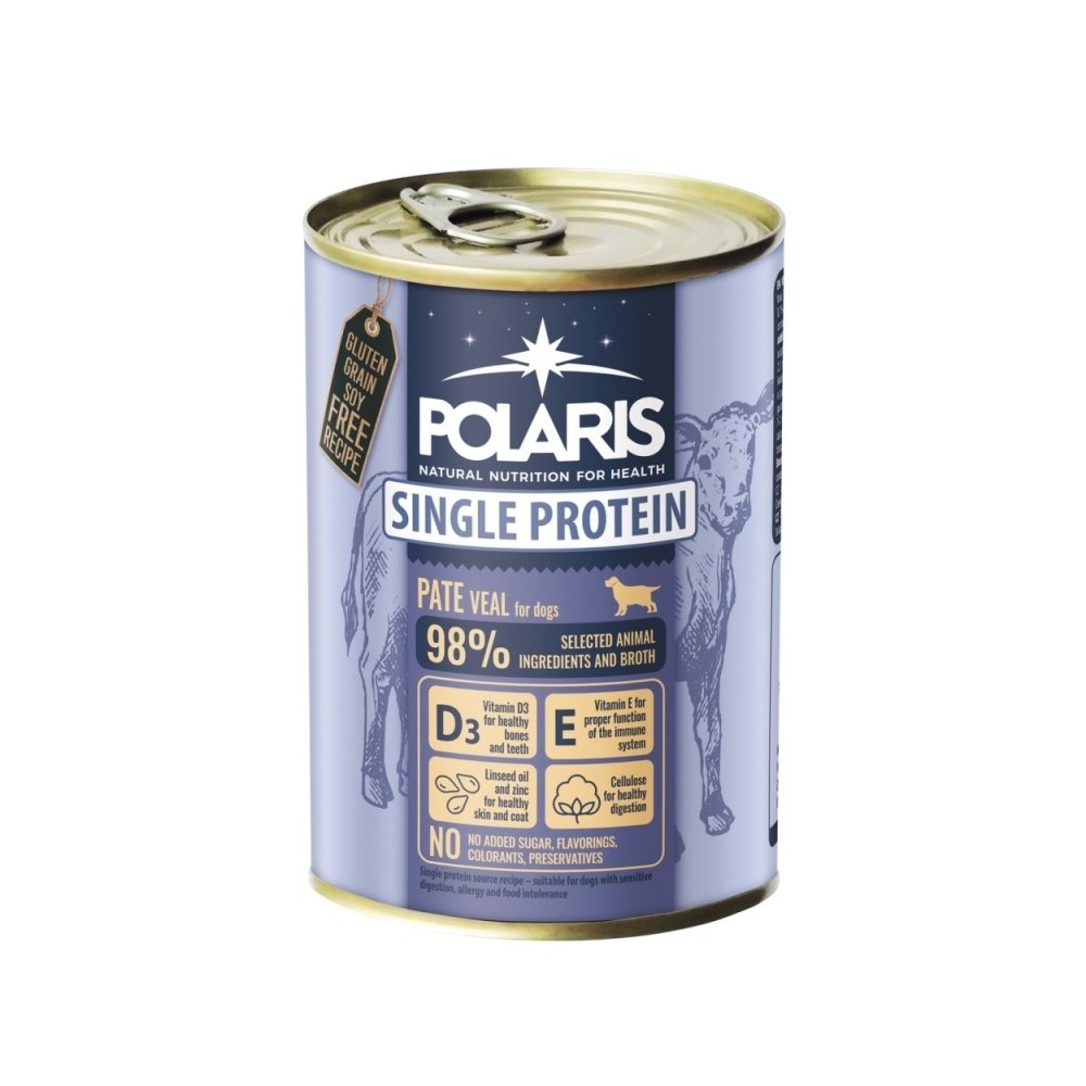 Polaris vasikaga monoproteiin koerakonserv 6x400g
