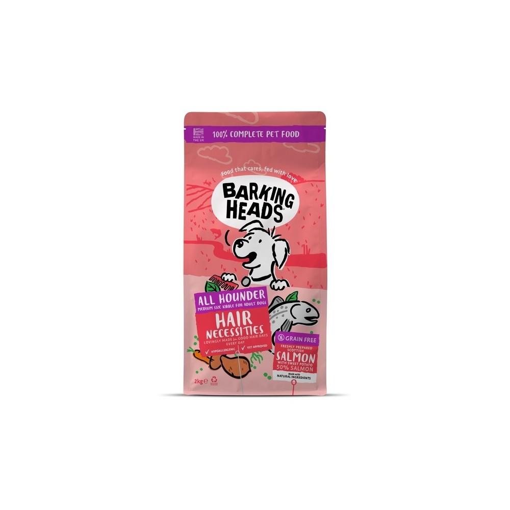 Barking Heads Hair Necessities koera kuivtoit lõhega, 2 kg
