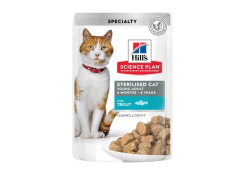 Hill's Science Plan Young Sterilized kassi einekotike forelliga 85g