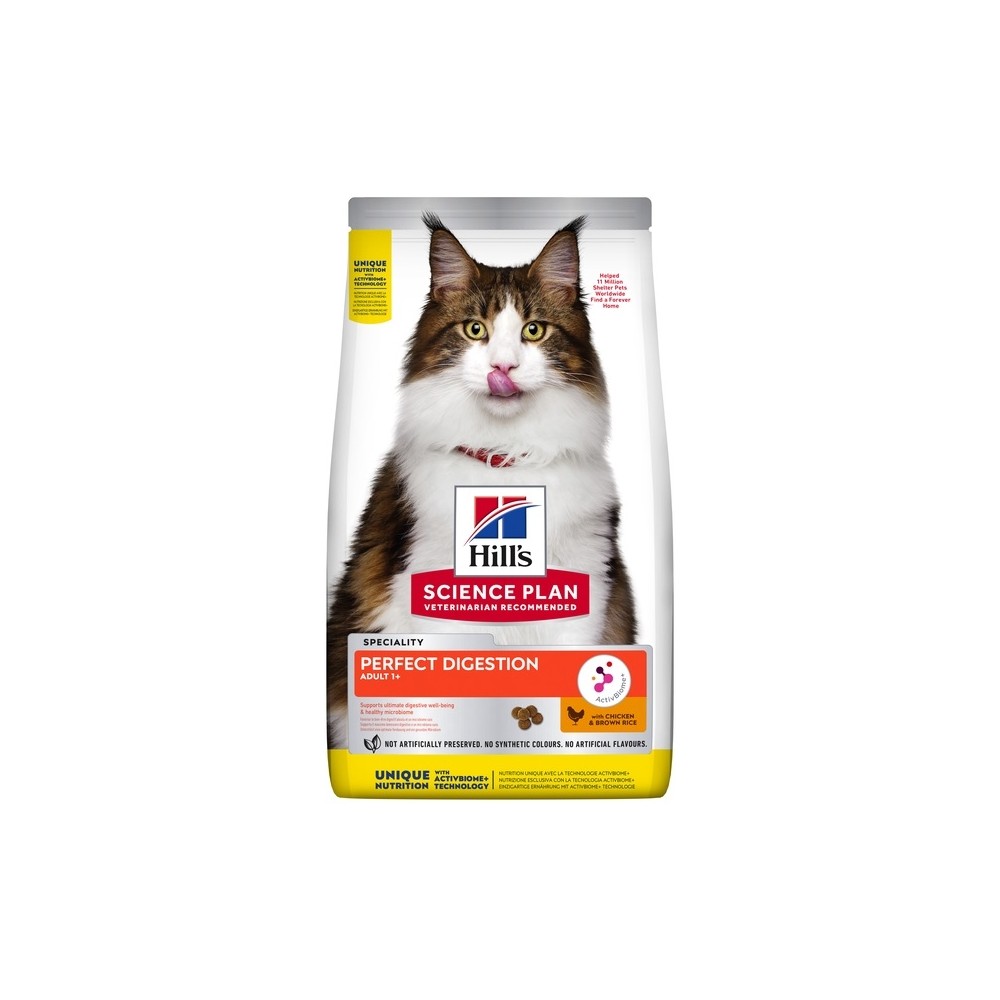 Hill's Science Plan Perfect Digestion kuivtoit kassile kanaga, 1,5 kg