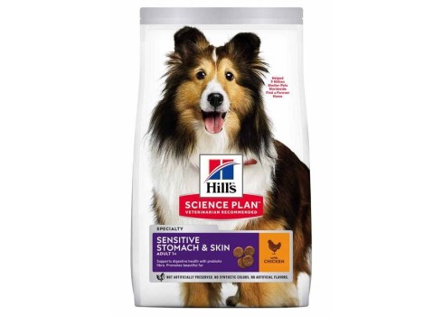 Hill's Science Plan Sensitive koeratoit kanaga keskmisele koerale 2,5kg