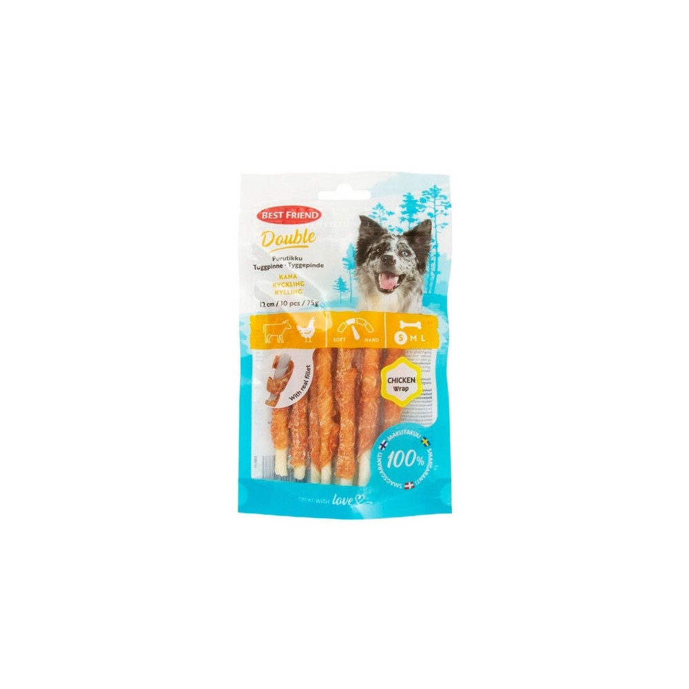 Best Friend maius Double närimispulk kanafileega 12cm, 10tk, 75 g