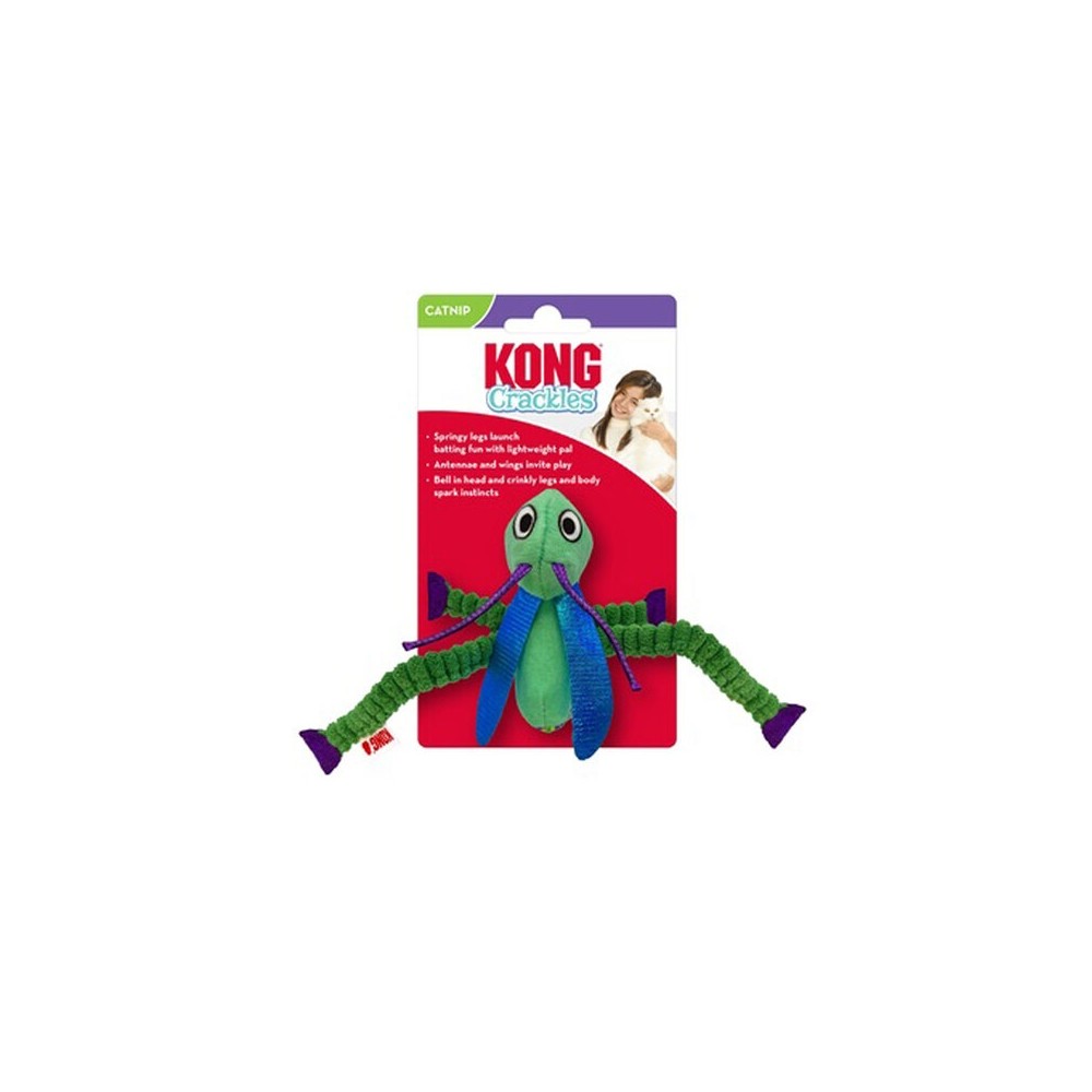 KONG Crackles Grasshopper kassi mänguasi
