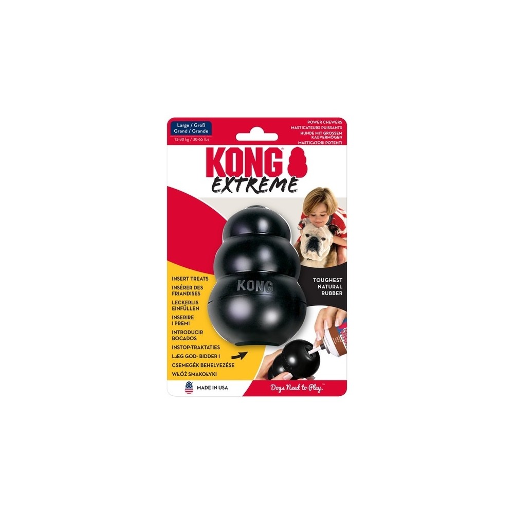 KONG Extreme täidetav koera mänguasi L, must