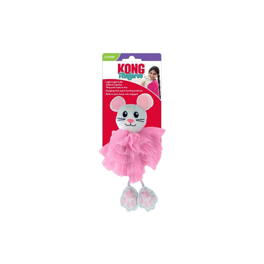 KONG Flingaroo Tutu mänguasi kassile, värvivalik.