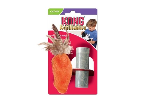 KONG Refillables Feather Top Carrot mänguasi kassidele