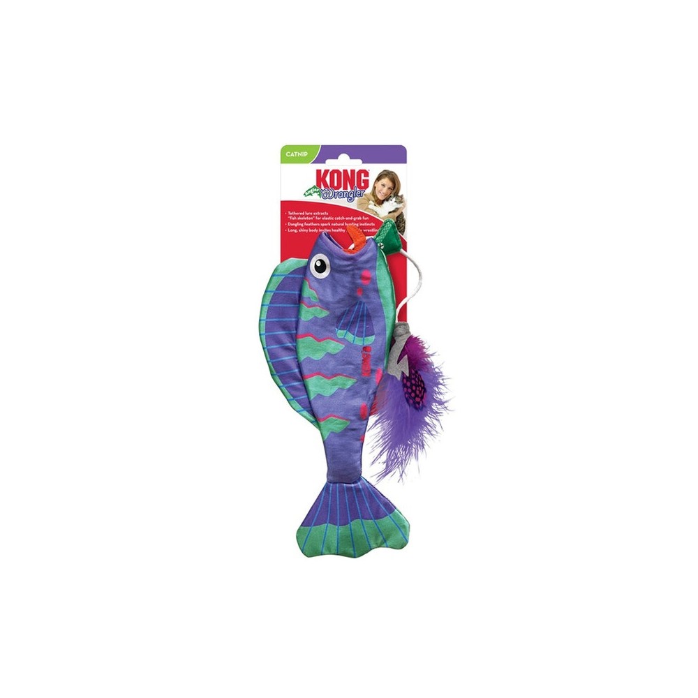 KONG Wrangler Angler Fish kassi mänguasi, valik.