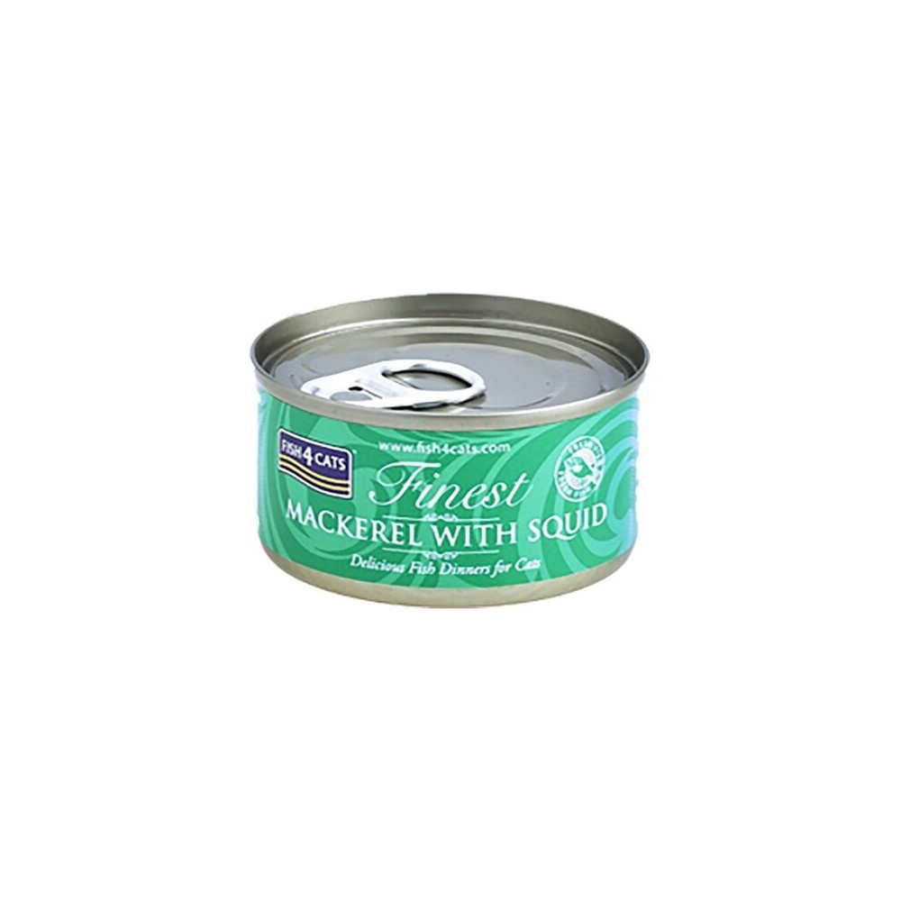 Fish4Cats konserv kassile, makrelli ja kalmaariga, 70 g