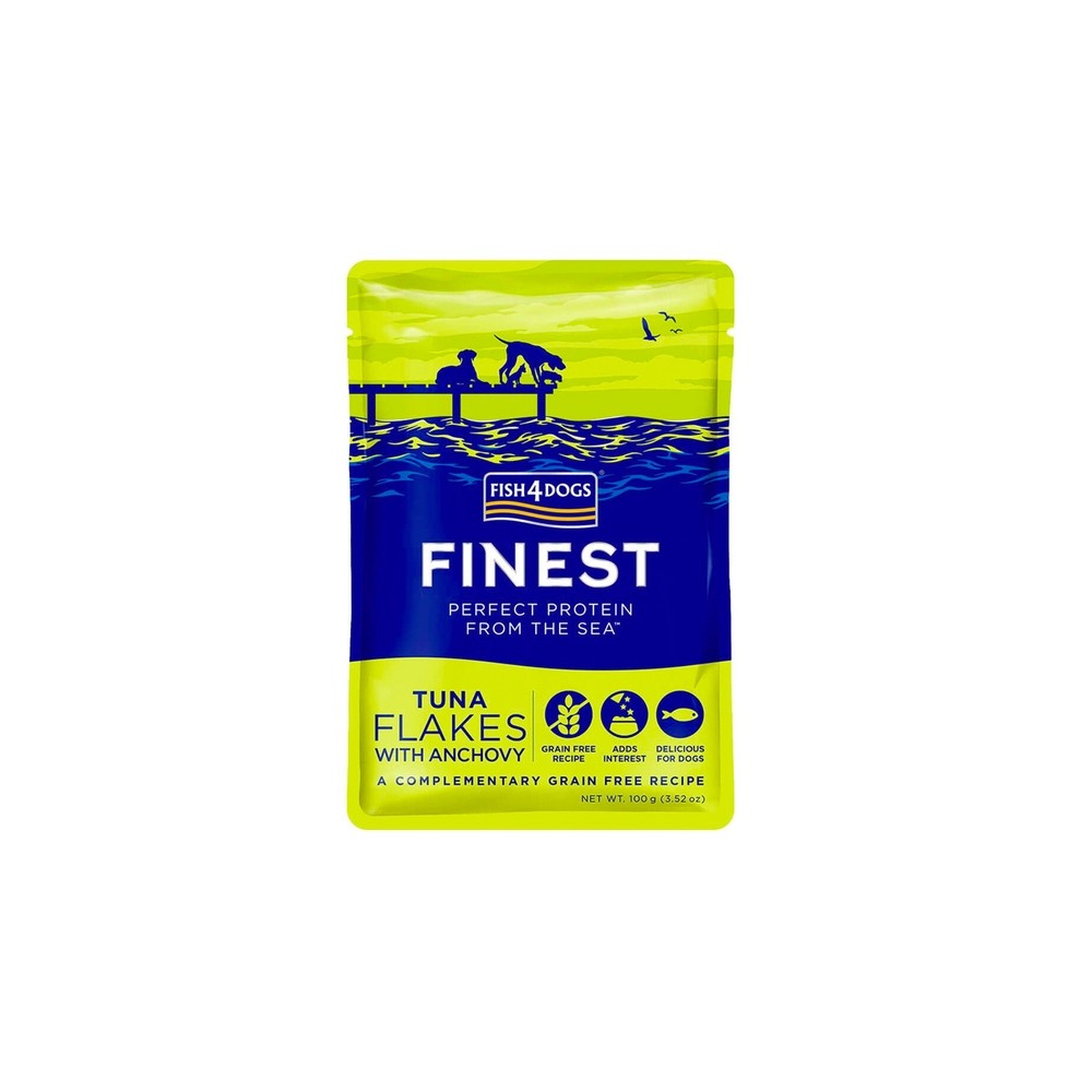 Fish4Dogs Finest Flakes einekotike koertele, tuunikala-anšoovis 100 g