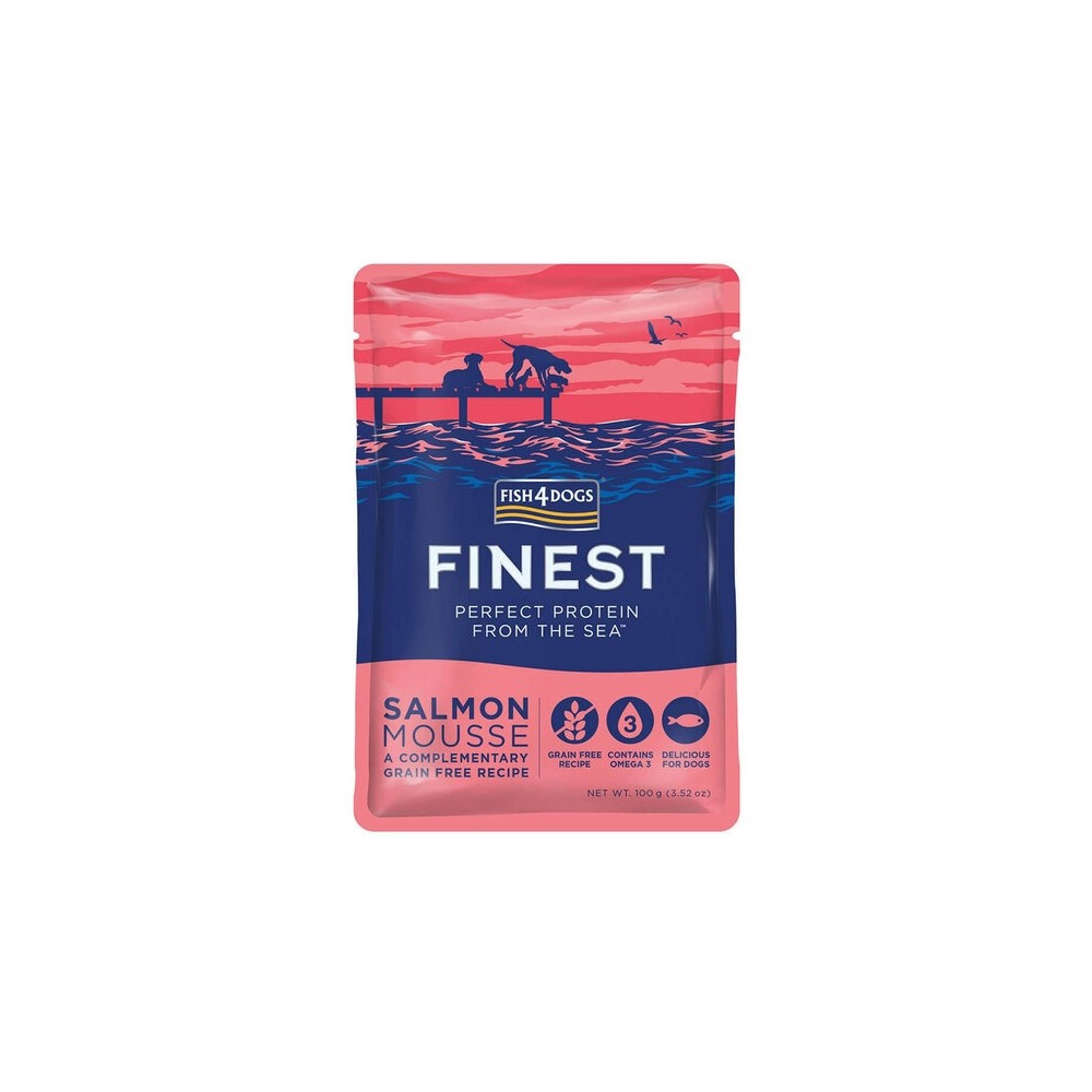 Fish4Dogs Finest Mousse einekotike koertele, lõhega 100 g