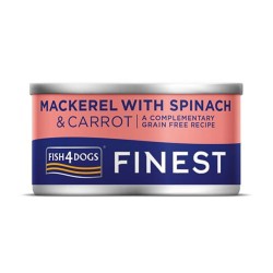 Fish4Dogs konserv koertele makrelli, porgandi ja spinatiga 85 g
