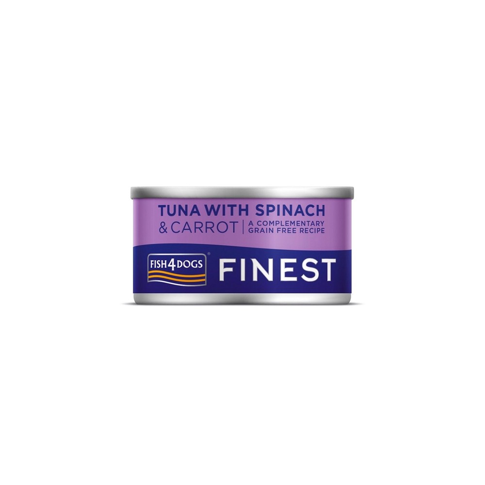 Fish4Dogs konserv koertele tuunikala, porgandi ja spinatiga 85 g