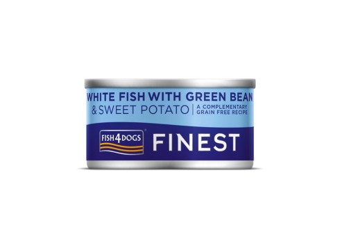 Fish4Dogs konserv koertele valge kala, maguskartuli ja ubadega 85 g