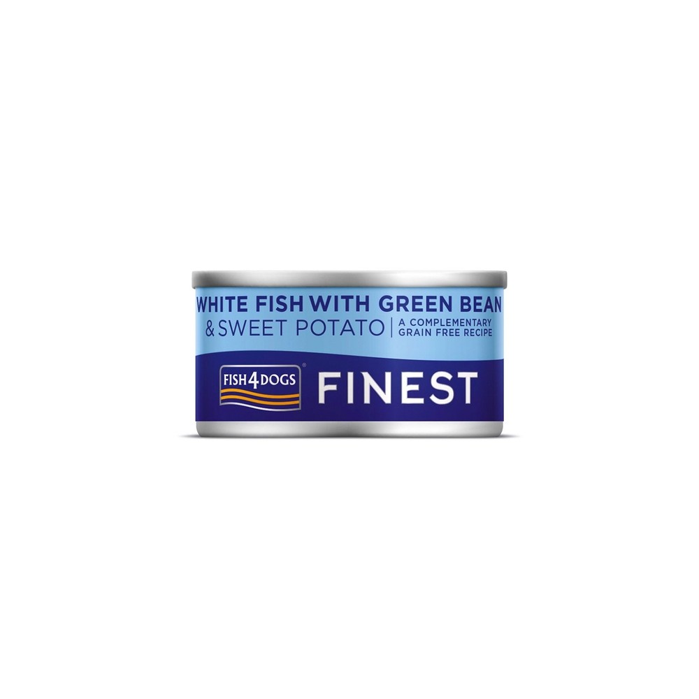 Fish4Dogs konserv koertele valge kala, maguskartuli ja ubadega 85 g