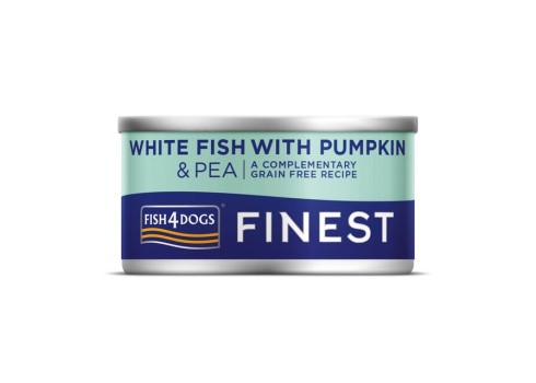 Fish4Dogs konserv koertele valge kala, kõrvitsa ja hernestega 85 g