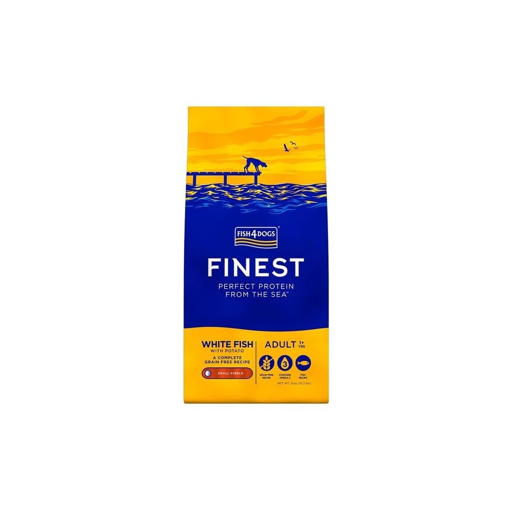 Fish4Dogs Small kuivtoit koertele valge kalaga 1,5 kg