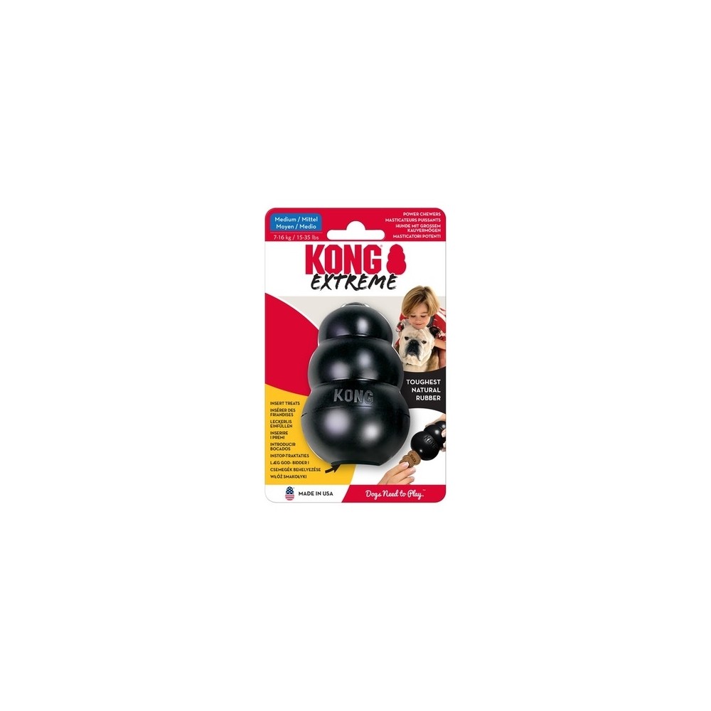 KONG Extreme täidetav koera mänguasi M, must