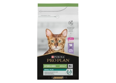 Purina PRO PLAN kassitoit STERELISED RENAL kalkunirikas, 1,5 kg