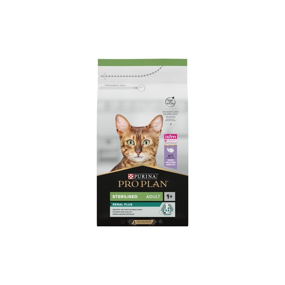 Purina PRO PLAN kassitoit STERELISED RENAL kalkunirikas, 1,5 kg