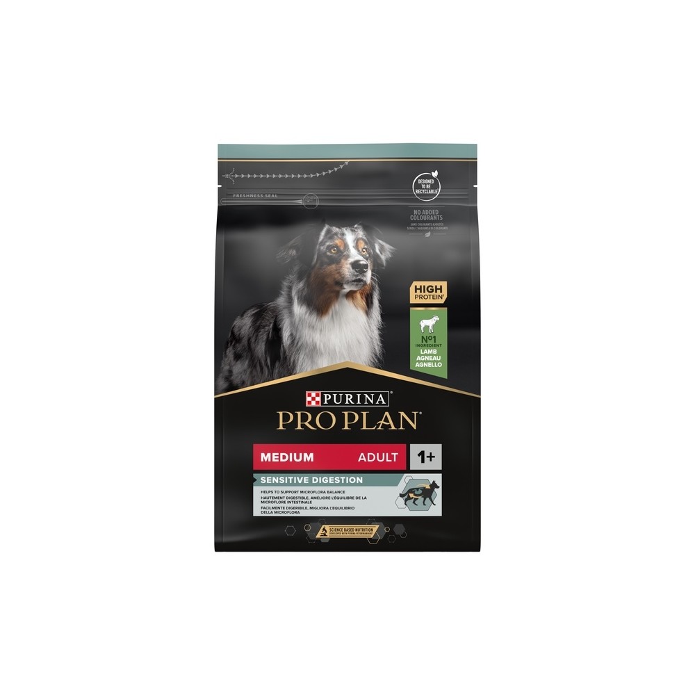 Purina PRO PLAN Medium Adult Sensitive Digestion with OPTIDIGEST, 3kg