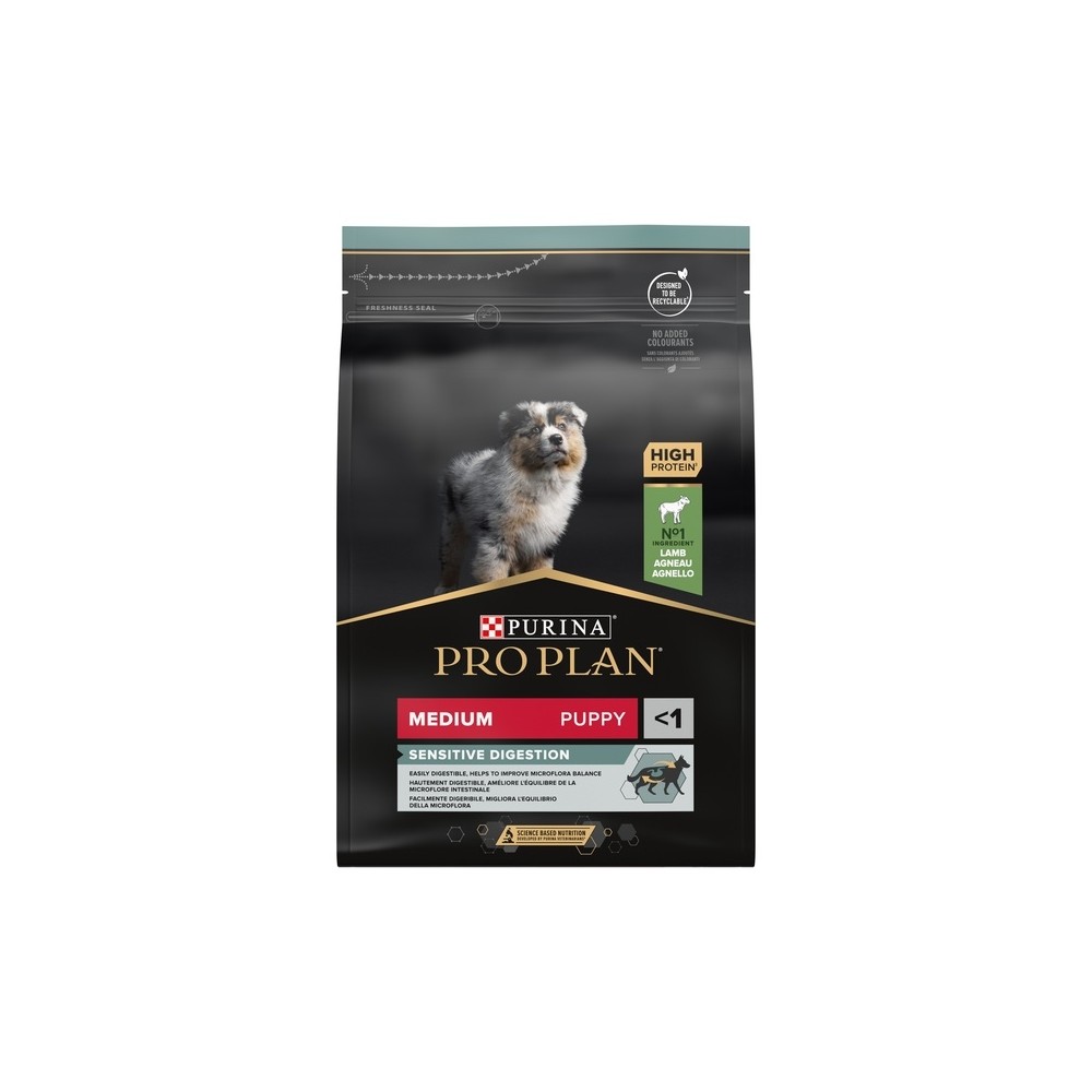 Purina PRO PLAN Medium Puppy Sensitive Digest with OPTIDIGEST, 3 kg