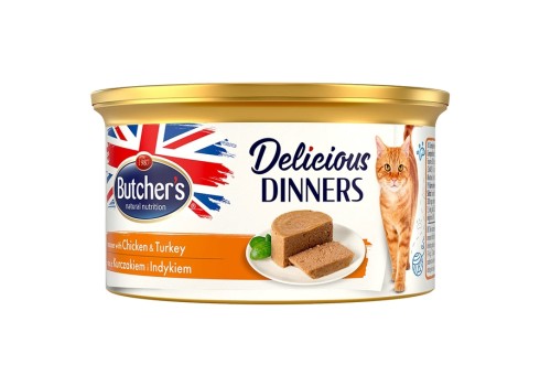 Butchers Delicious Dinner konserv kassile, kana ja kalkuniga 85 g