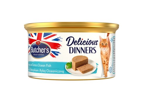 Butchers Delicious Dinner konserv kassile, tuunikala ja ookeanikalaga 85g