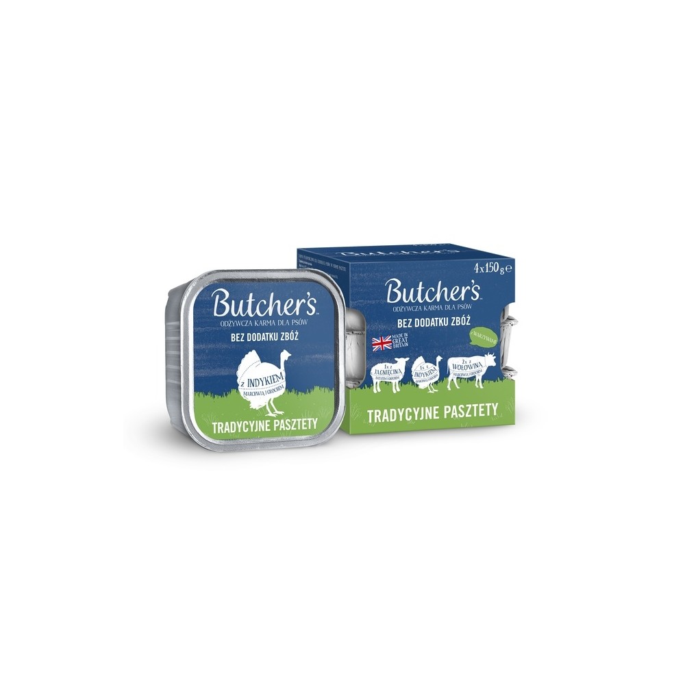 Butcher's Original pasteet koertele lammas-kalkun-veis 150g x 4tk