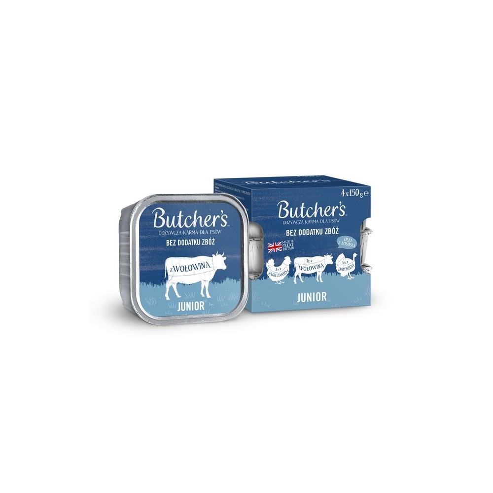 Butcher's Juunior Originaal pasteet koertele kana-kalkun-veis 150gx4
