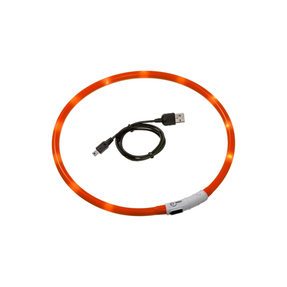 Flamingo koera LED kaelarihm Visio 70 cm, oranž