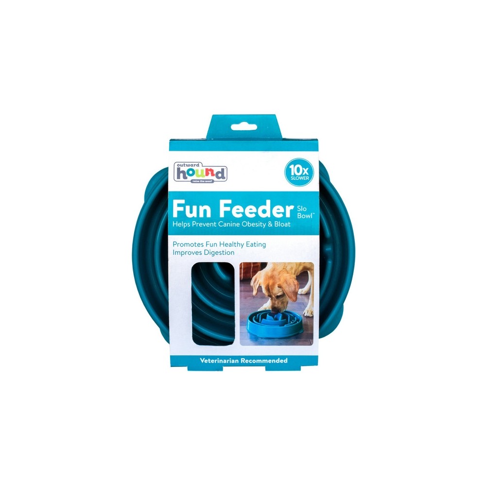 Outward Hound Fun Feeder kauss aeglaseks söötmiseks, M, türkiis