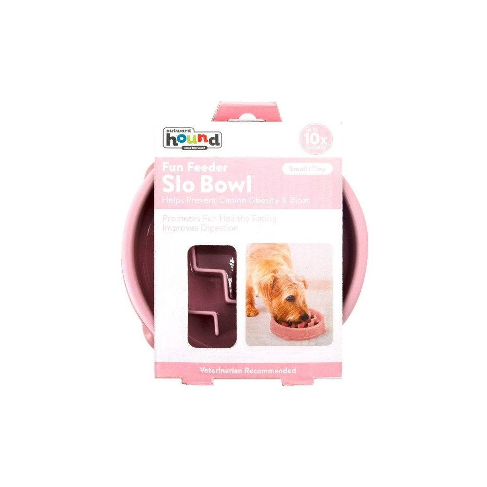 Outward Hound Fun Feeder kauss aeglaseks söötmiseks, S, roosa