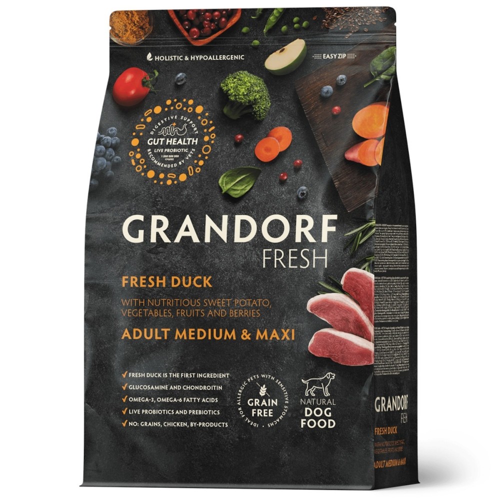 Grandorf Fresh Värske Pardiliha ja Bataat keskmist ja suurt kasvu koertele 3kg