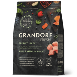 Grandorf Fresh Värske Kalkun ja Bataat keskmistele ja suurtele koertele 10kg